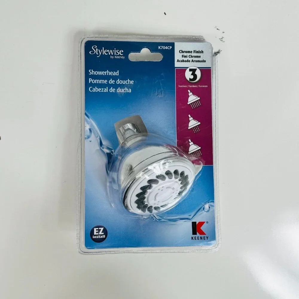 Stylewise By Keeney K704CP Chrome 3-Function Showerhead EZ Install